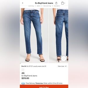 Ag Adriano Goldschmied Blue Straight Leg Jeans